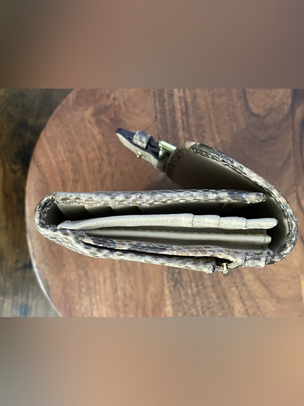 COACH SOHO Python Embossed Leather Tri-Fold Continental Wallet - Picture 5 of 11